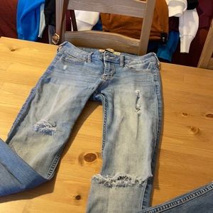 Ripped light wash jeans